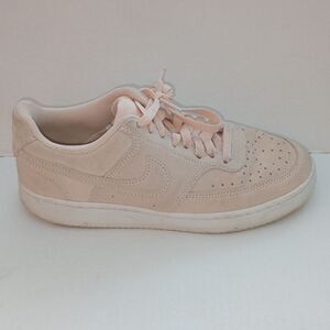 Size 8 Nike Court Vision Low 'Orange Pearl' Pink DH0253-800 Suede Sneakers